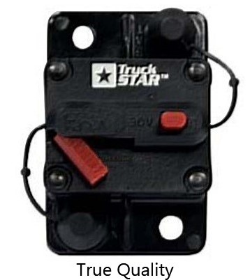 Truck Star 150 Amp Circuit Breaker, Push-to-Trip Manual Reset